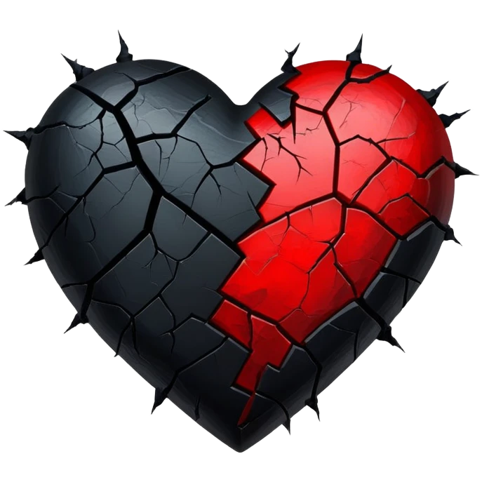 Goth heart emoji