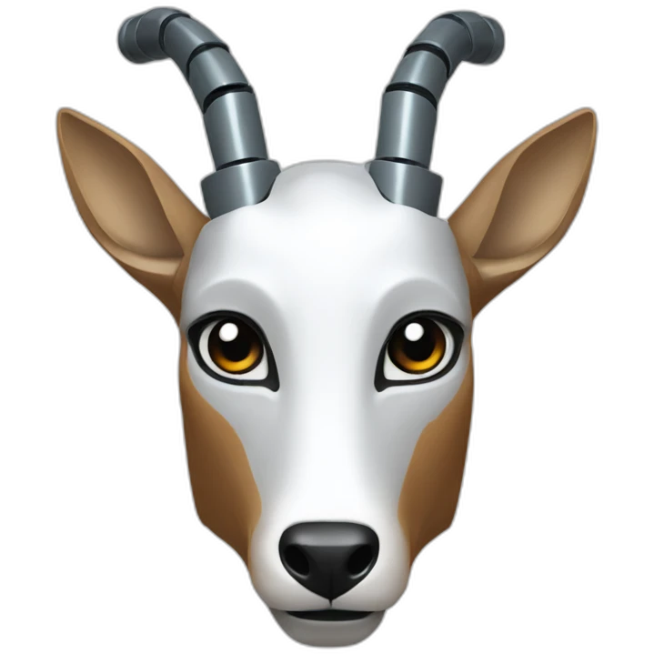 a robotic impala head emoji