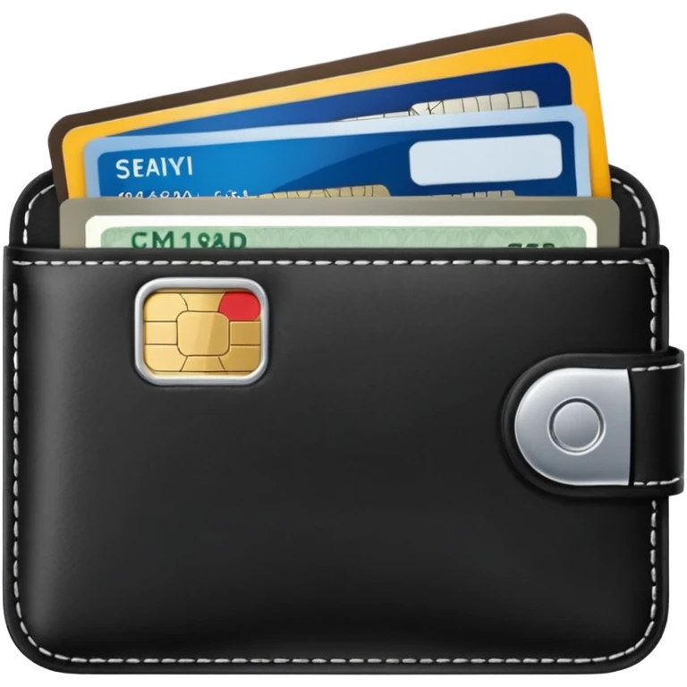 Wallet with Drivers License and Credit Card inside emoji