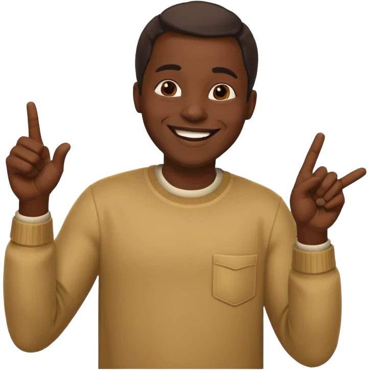 African man pointing and laughing emoji
