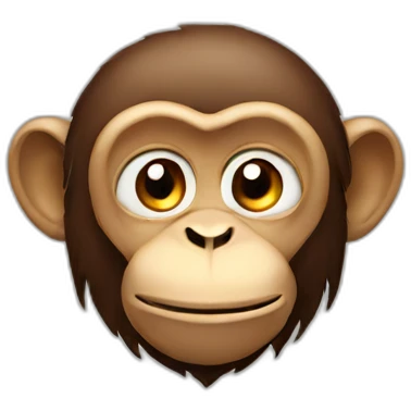 Monkey thinking emoji