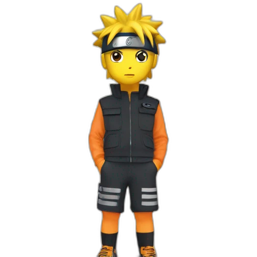 Naruto in front of eiffel tower emoji