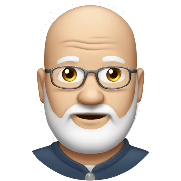 Give me a fat bald man who’s old with a white beard and drives a big truck has dementia emoji