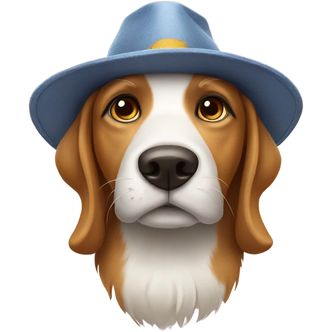 dog with a hat  emoji