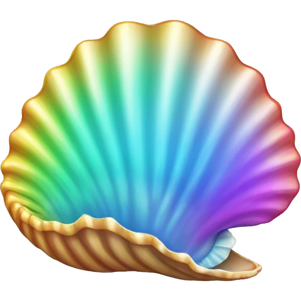 Sparkling rainbow seashell  emoji