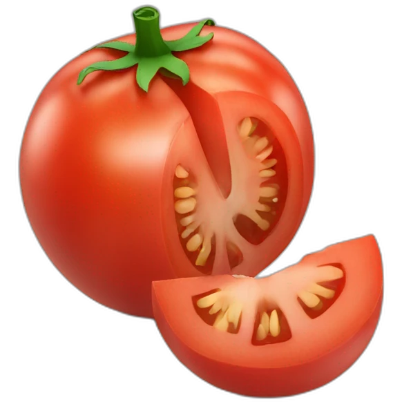 tomato sliced 3d emoji