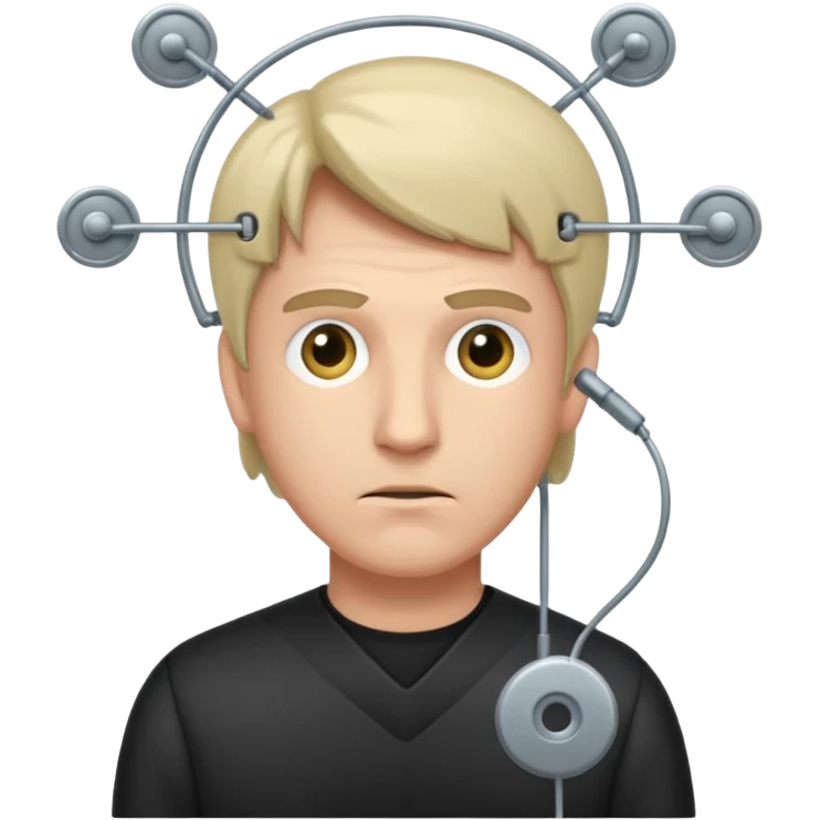 Neo getting knowledge downloaded to his mind by that wire and pin  emoji