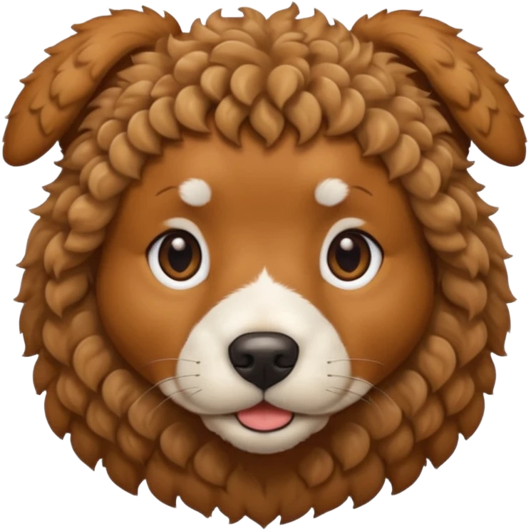 curly short hair dog  emoji