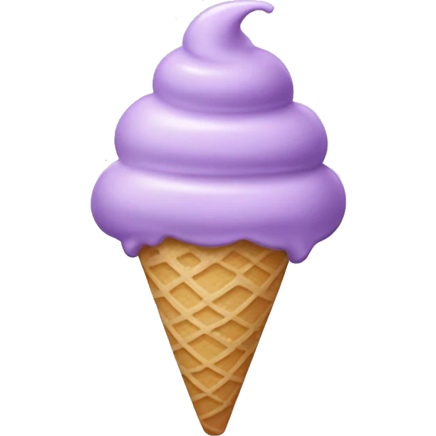 Light purple ice cream emoji