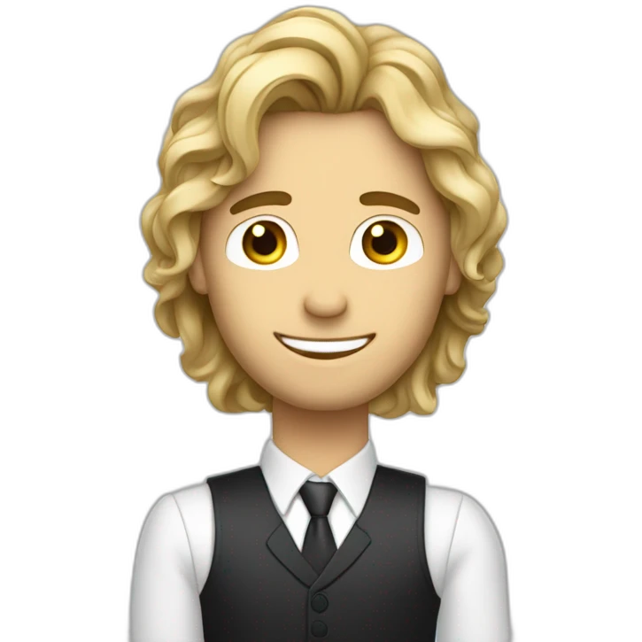 a guy like me who is passionate about computer and business, I am white guy with little wavy long hairs curtain emoji
