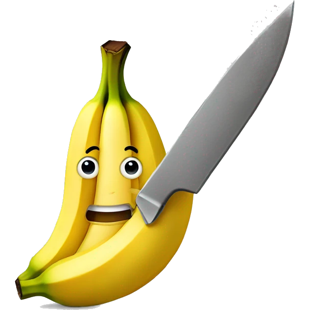 banana with a knife emoji
