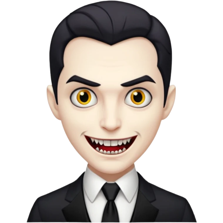 vampire with tie emoji