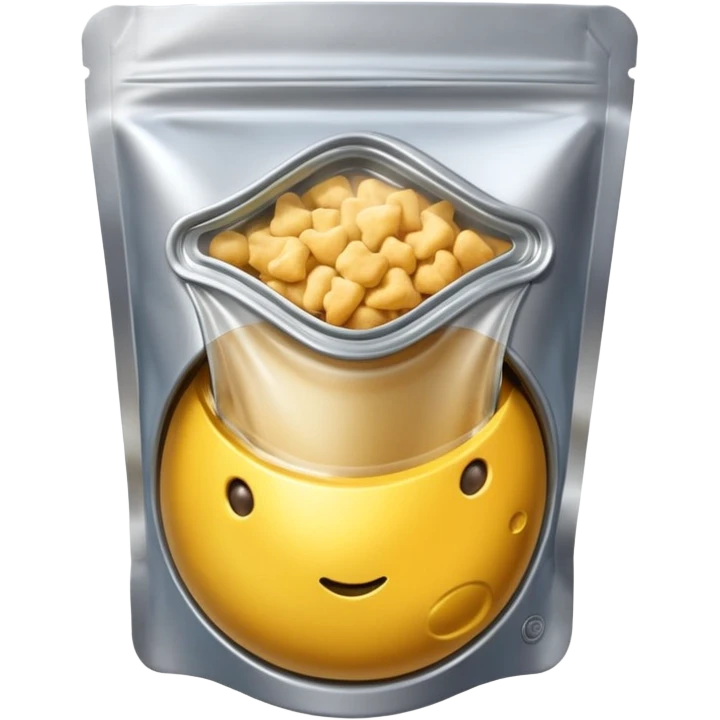 Space food pouch Slightly puffed up due to pressure. emoji