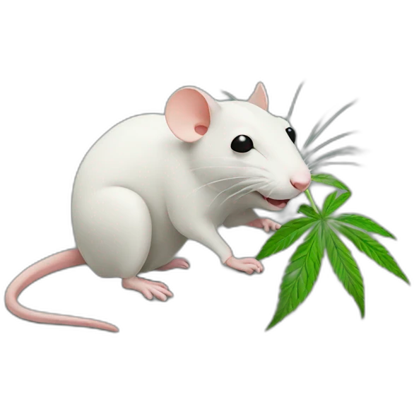 Rat on cannabis emoji