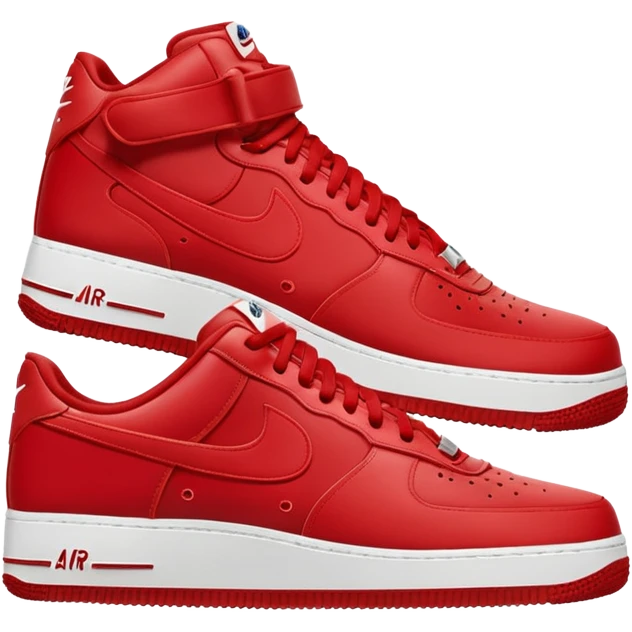 Nike Air Force sneakers, simple, red, iconic silhouette, no text emoji