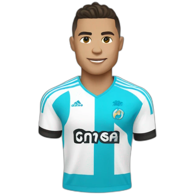 Ronaldo with Olympique de Marseille jersey emoji