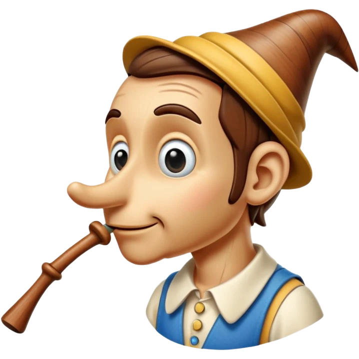 pinocchio with long nose emoji