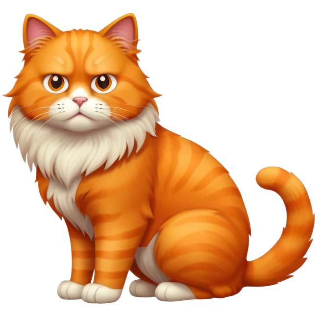 Strong orange cat emoji