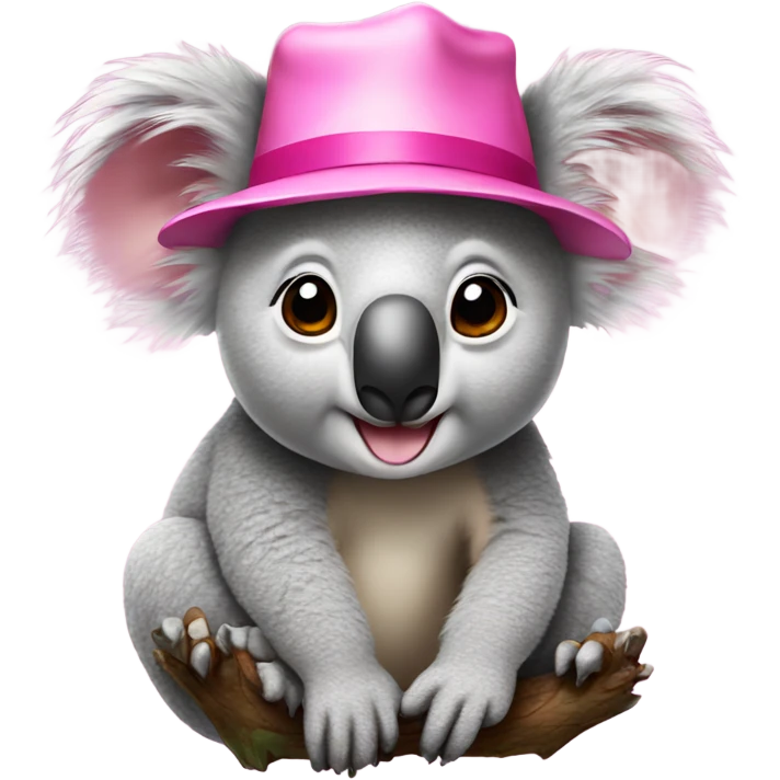 Koala in pink hat emoji