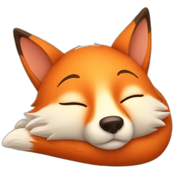 Sleeping fox emoji