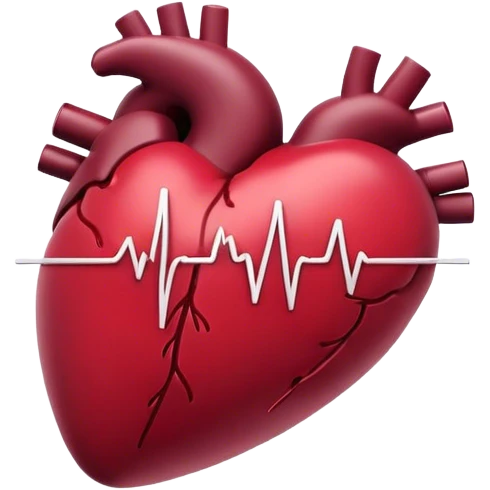 heart with heartbeat Burgundy emoji