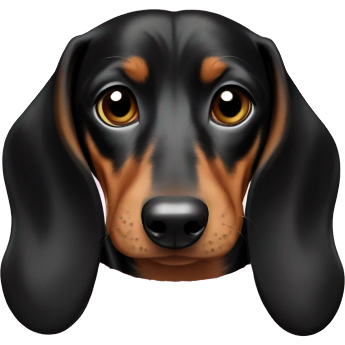 Black and tan dachshund wearing pink sweater emoji