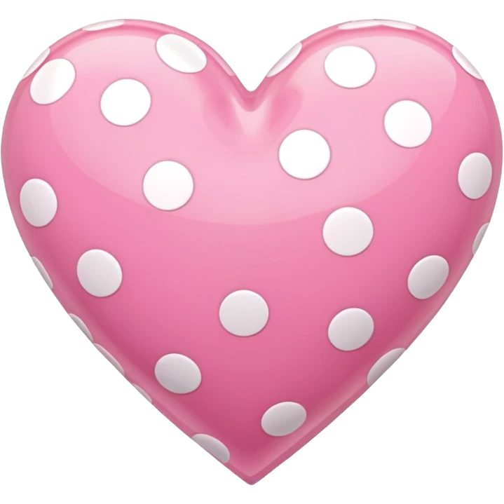 pink heart with white polka dots emoji