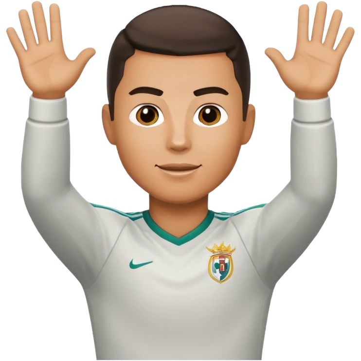 Ronaldo raises his hands  emoji
