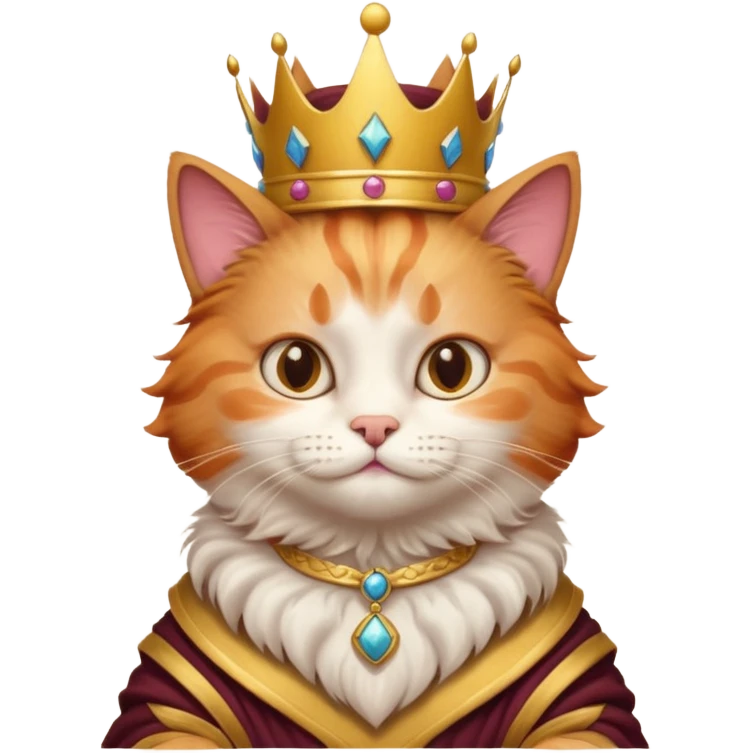 Oyun oynayan kral kedi emoji