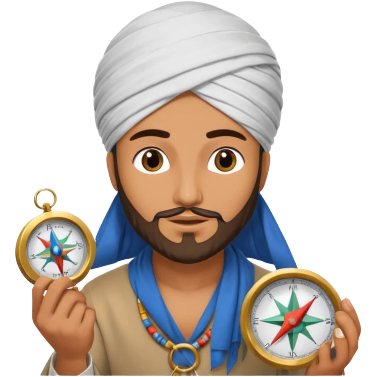 Ibn Battuta with compas emoji