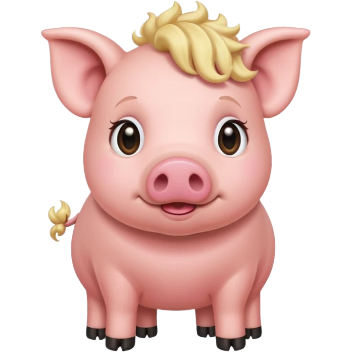 blonde pig emoji