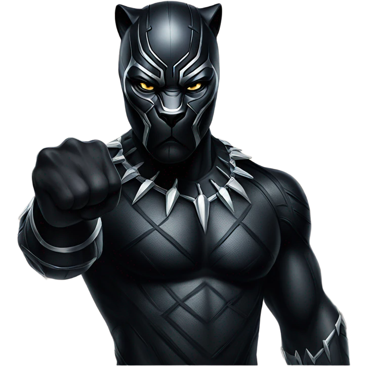 Black Panther with a fist emoji