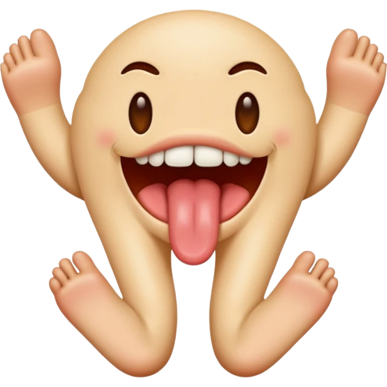 👄👅🦵🏻 emoji