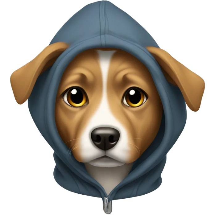 Dog a wearing hoodie  emoji