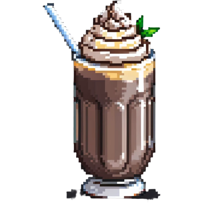 chocolate milkshake with whipped cream emoji