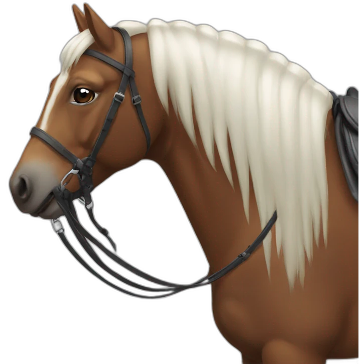 Cheval avec selle emoji