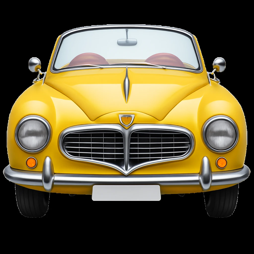 Change the car color to yellow, keep the rest of the image unchanged. emoji