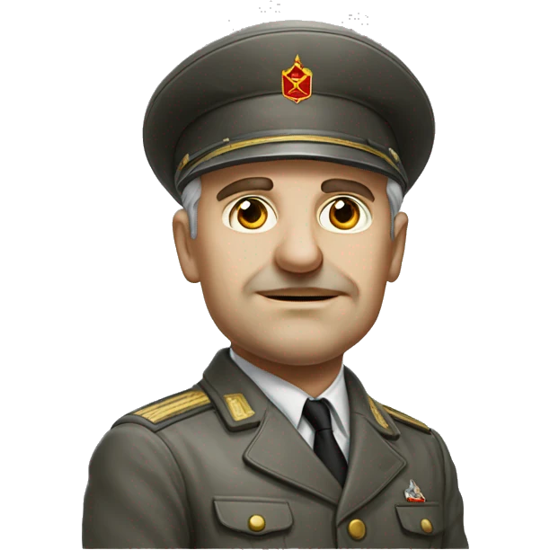 soviet engineer diplomat full scale photoealistic serious emoji