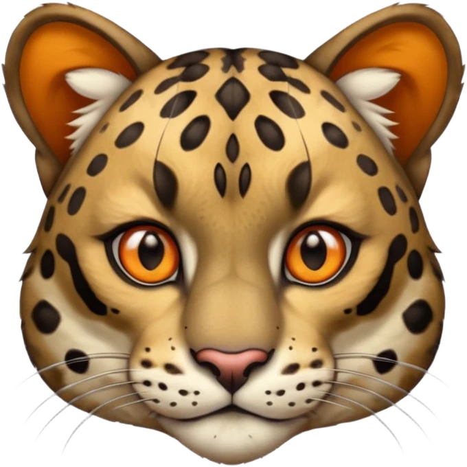 A clouded leopard face emoji emoji