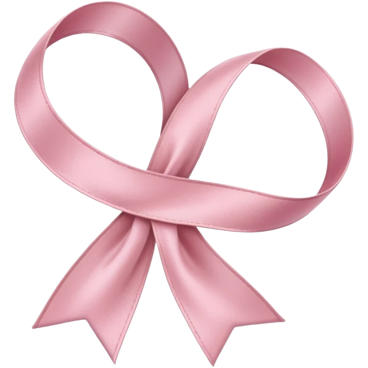 light pink ribbon emoji
