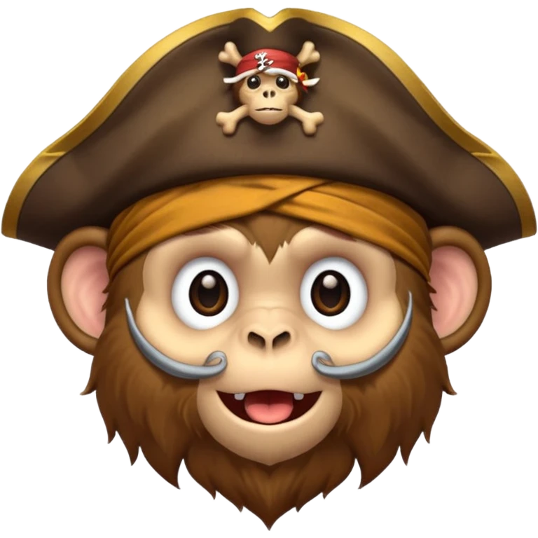 monkey with pirate hat























 emoji
