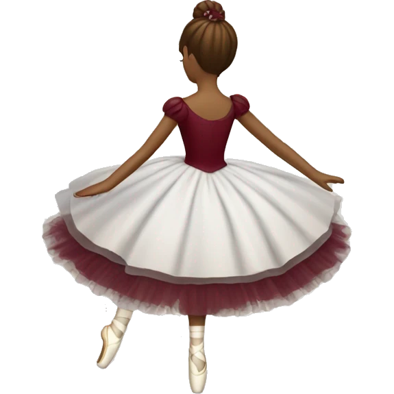 burgundy music box with white ballerina standing back emoji