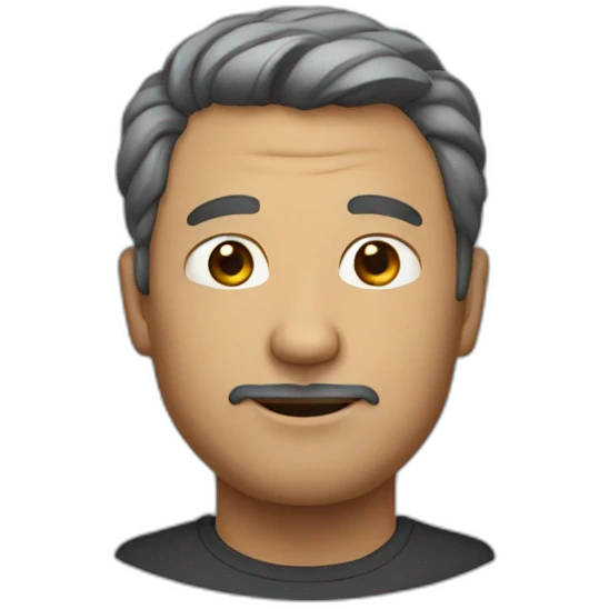 a man with a little head emoji