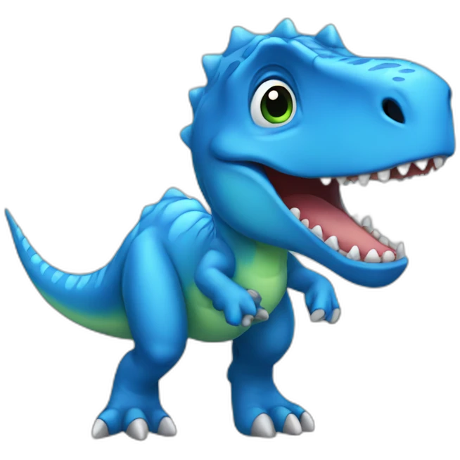 Dinosaur blue emoji