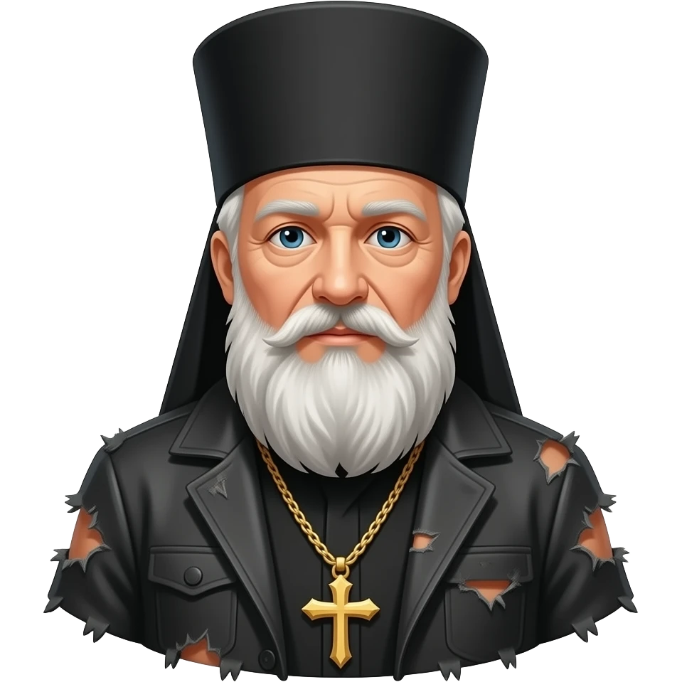 Patriarch Kirill in torn clothes emoji