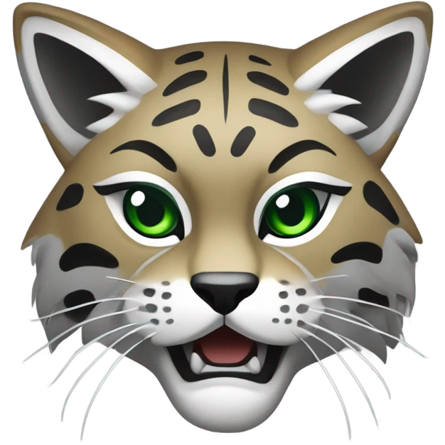 Logo of Ohio University featuring the word ‘OHIO’ in bold, green, uppercase letters, with a fierce-looking bobcat mascot illustration below the text. The bobcat is depicted with sharp teeth and intense eyes, symbolizing strength and determination. emoji