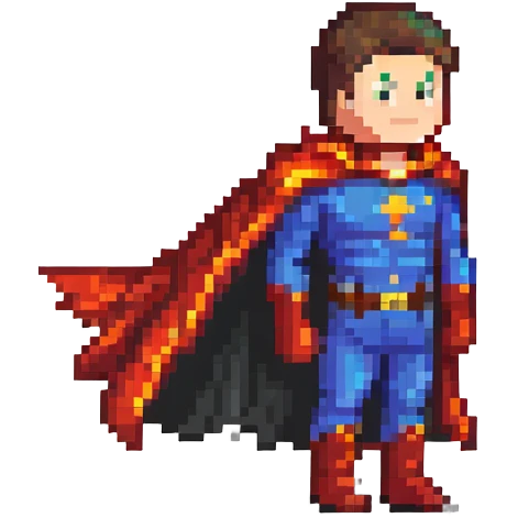 superhero with flowing cape emoji