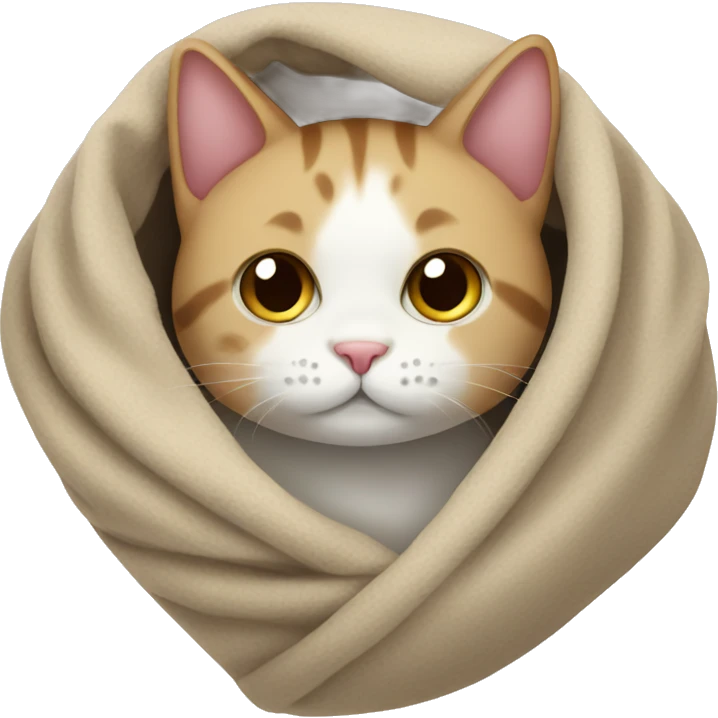 cat in a blanket emoji