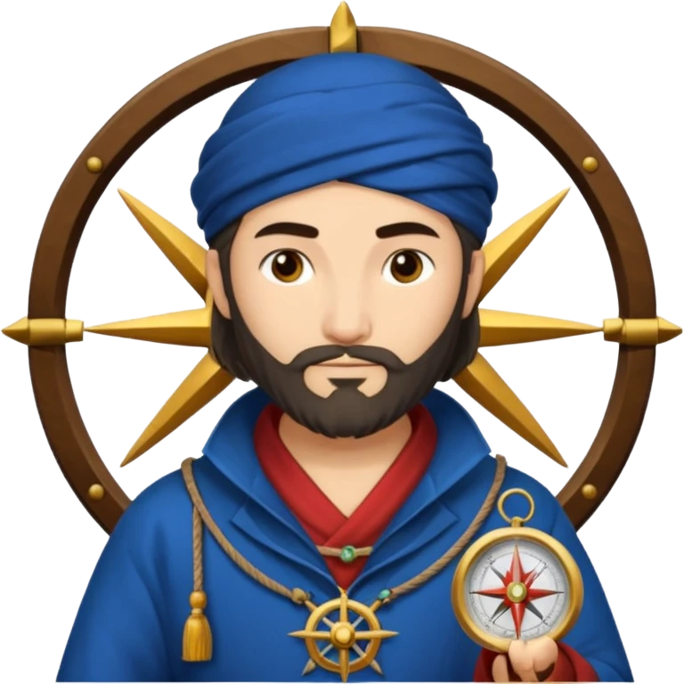 Marco Polo with compas emoji