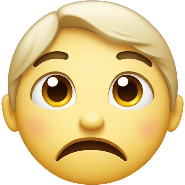 Sad cute face  emoji